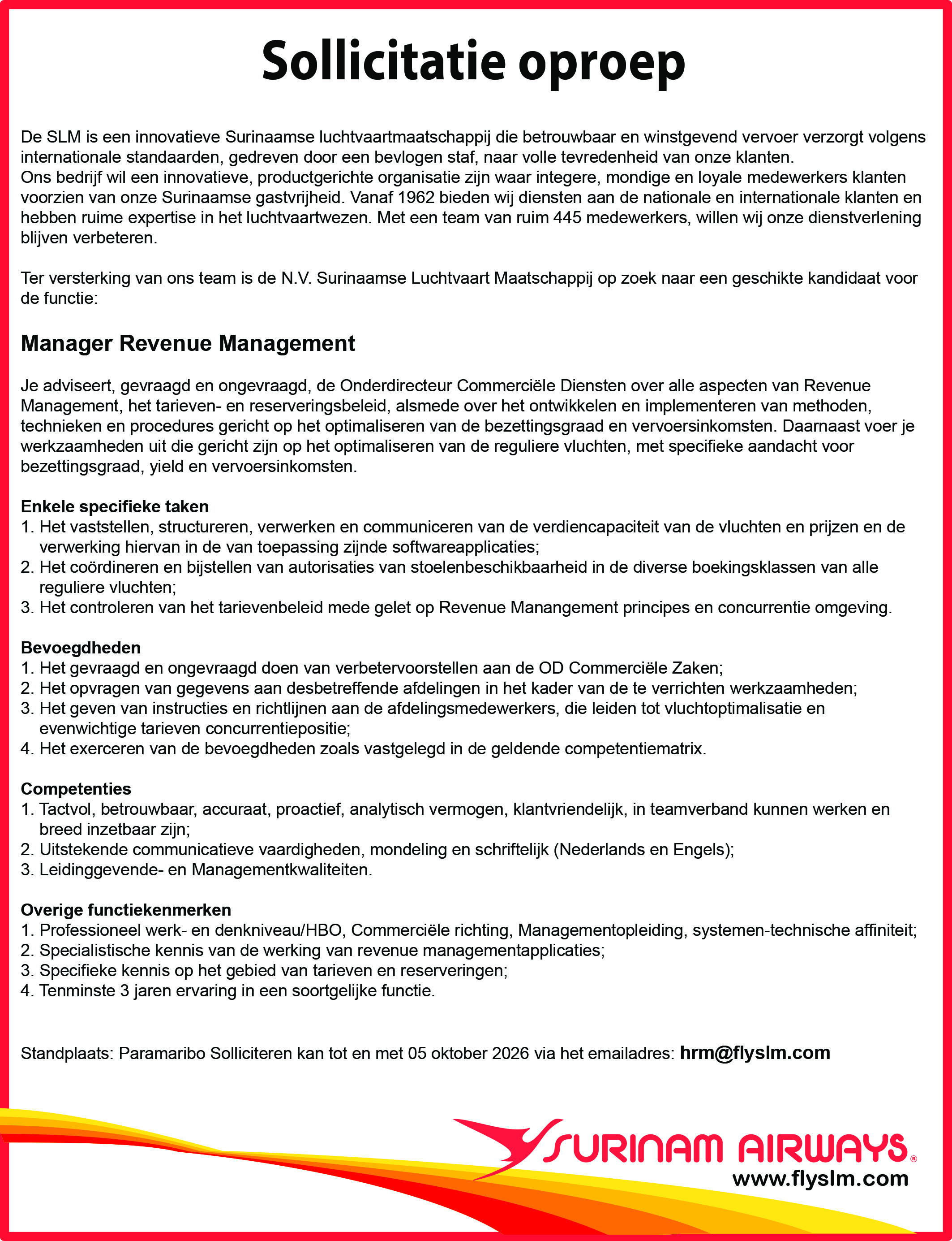 Manager Revenue Management