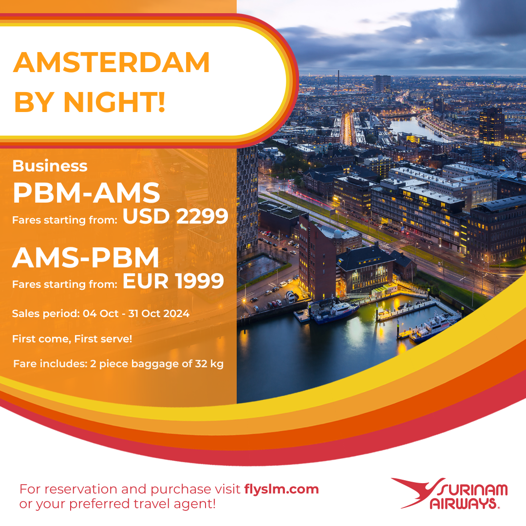 PARAMARIBO - AMSTERDAM SPECIAL PROMO - BUSINESS